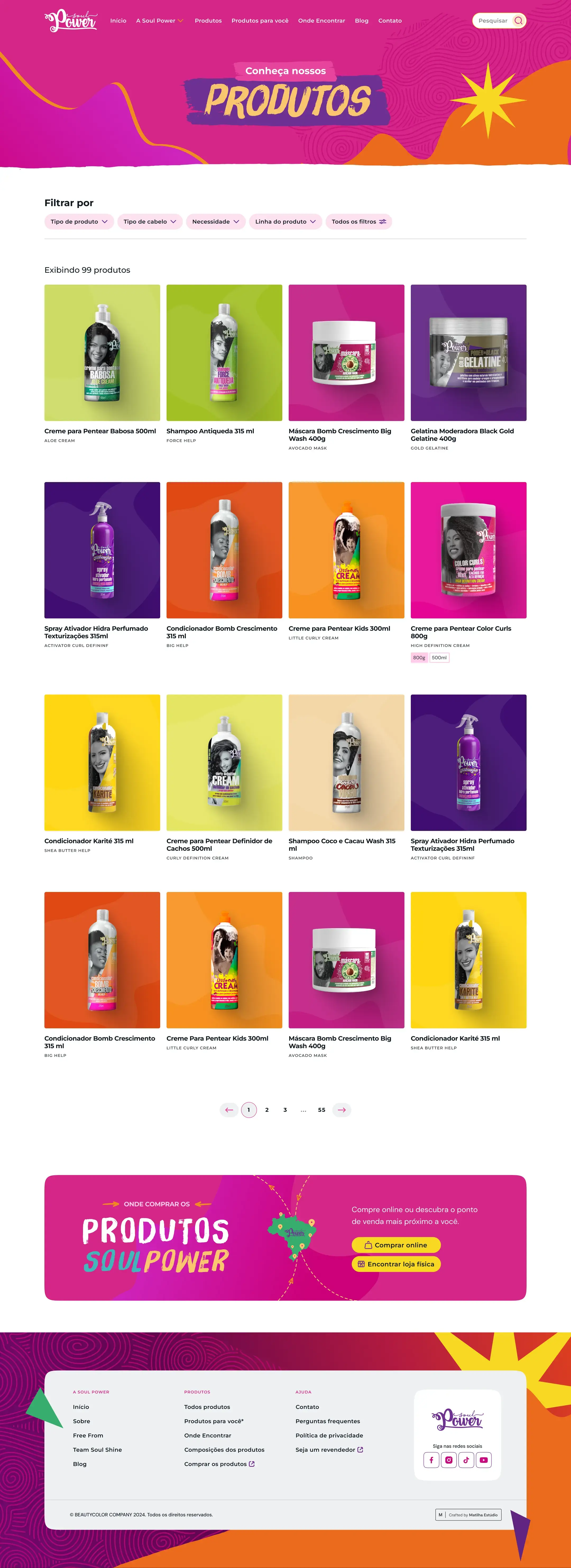 Lista de produtos Beauty Color
