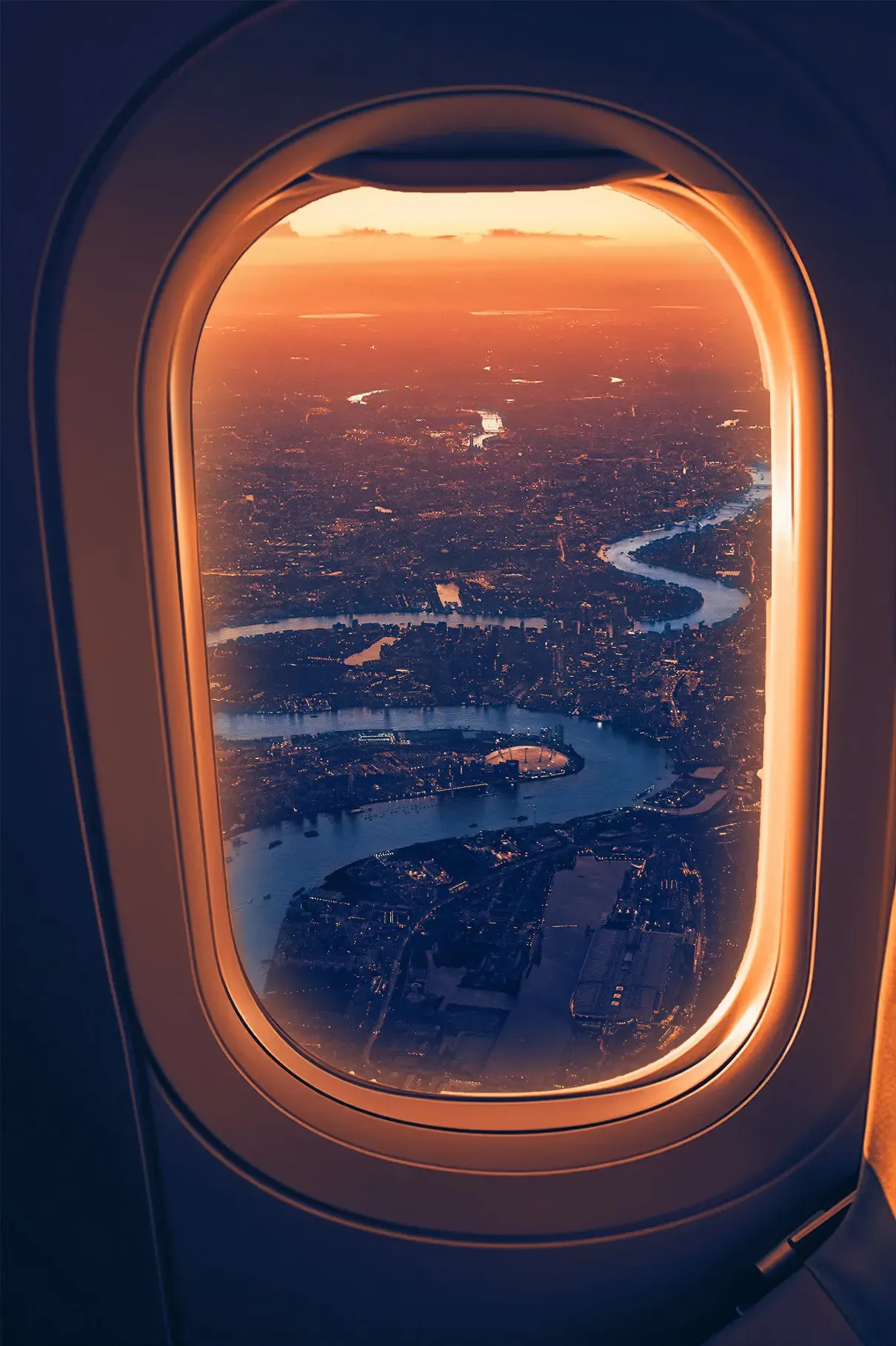 Vista pela janela do avião, inspiração da paleta Sestini
