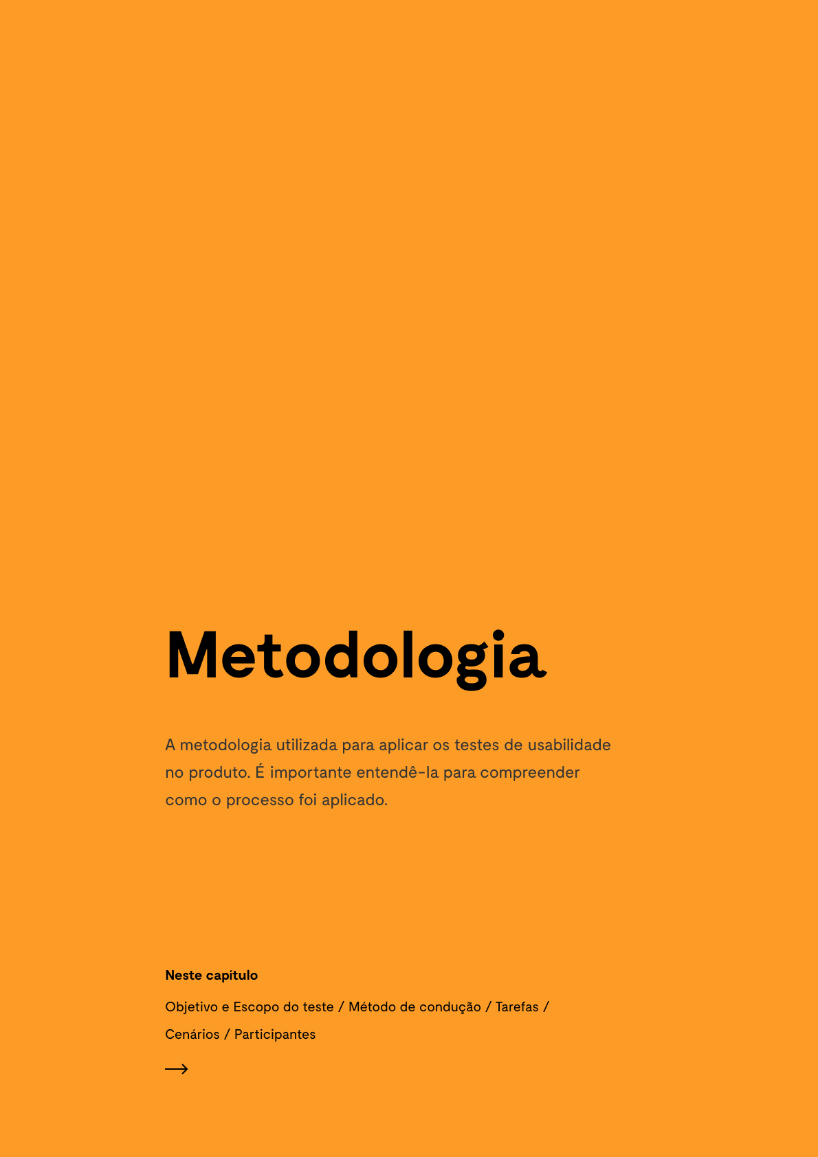 Abertura do capítulo de metodologia